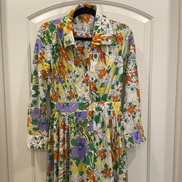 Norman Wiatt Knits Vintage Floral Dress - Picture 1 of 7